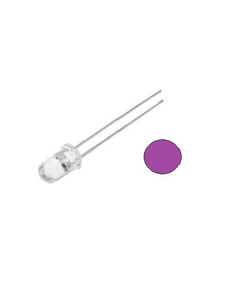 LED 5MM VIOLETA LAVANDA TRANSPARENTE