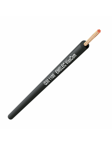 CABLE UNIPOLAR SILICONA NEGRO 1X1mm²