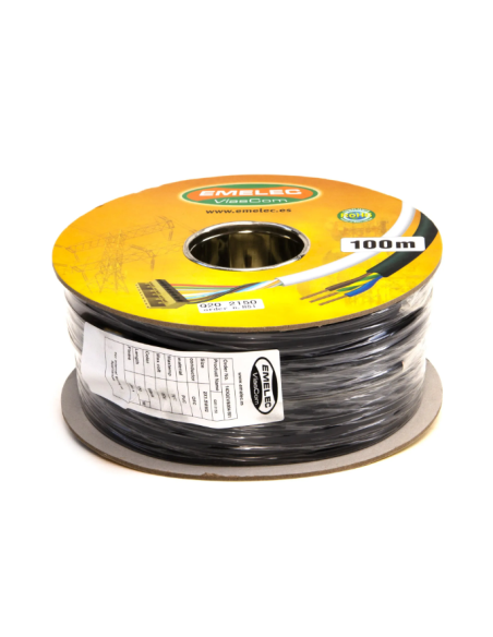 100 METROS CABLE 2X1.5mm² NEGRO