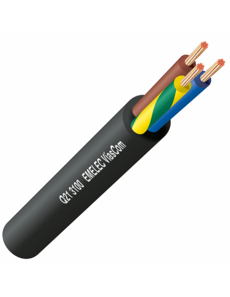 CABLE 3X1mm² H05VV-F UNE 21031 NEGRO
