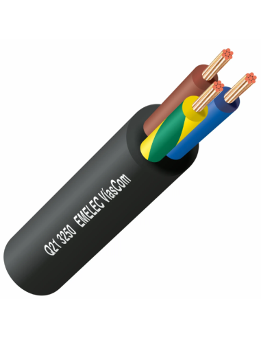 MANGUERA FLEXIBLE 3X2.50mm² H05V V-F NEGRO