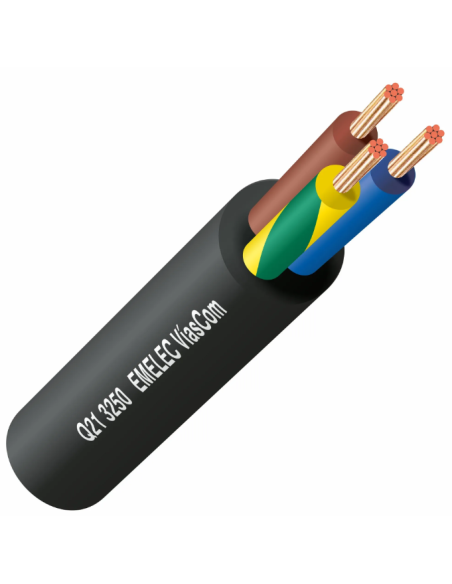 MANGUERA FLEXIBLE 3X2.50mm² H05V V-F NEGRO