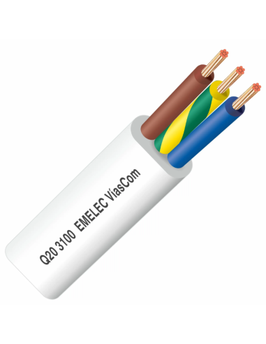 100MTS MANGUERA PLANA 3X1mm² BLANCO