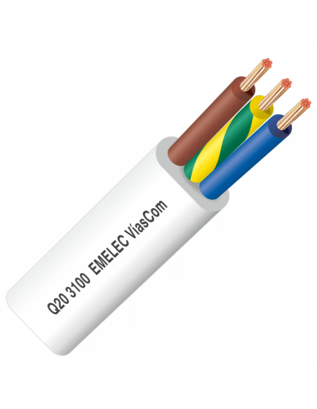 100MTS MANGUERA PLANA 3X1mm² BLANCO