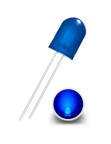 LED 10MM AZUL DIFUSO 3V