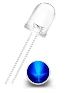 LED AZUL 10MM 2.5CD 3V TRANSPARENTE