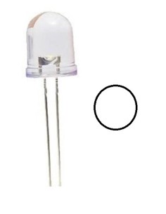 LED BLANCO 10MM 7CD 3V TRANSPARENTE