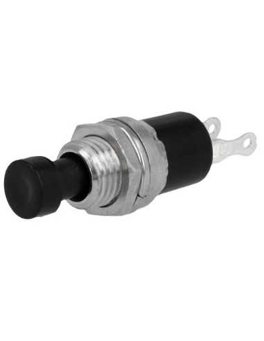 PULSADOR NEGRO ABIERTO 1A-250V OFF-(ON)