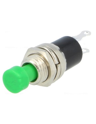 PULSADOR VERDE ABIERTO 1A-250V OFF-(ON)