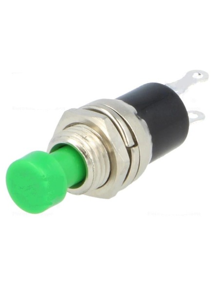 PULSADOR VERDE ABIERTO 1A-250V OFF-(ON)