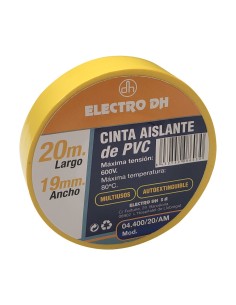 CINTA AISLANTE 19MM 20M AMARILLA