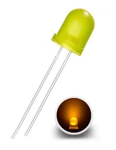 LED 8MM AMARILLO 2V5 DIFUSO