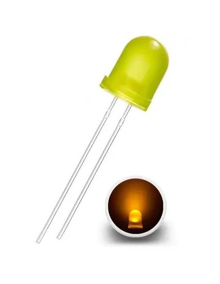 LED 8MM AMARILLO 2V5 DIFUSO