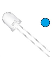 LED AZUL 8MM 4CD 3V TRANSPARENTE