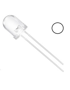 LED 8MM BLANCO 5CD 3V5 TRANSPARENTE