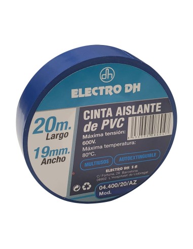 CINTA AISLANTE 19MM 20M AZUL