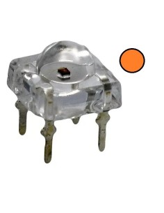 LED PIRAÑA AMBAR 5MM TRANSPARENTE