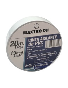 CINTA AISLANE 19MM 20M BLANCA