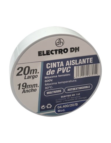 CINTA AISLANE 19MM 20M BLANCA