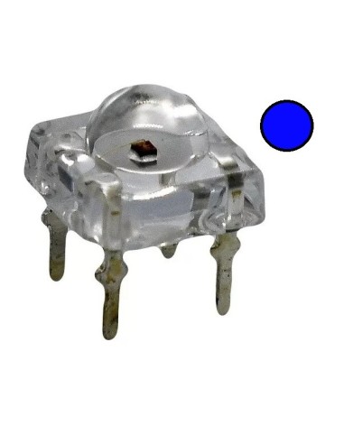 LED PIRAÑA AZUL 5MM 7.62X7.62 TRANSPARENTE