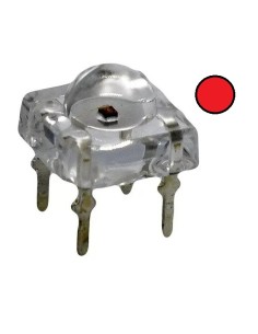 LED PIRAÑA ROJO 5MM TRANSPARENTE