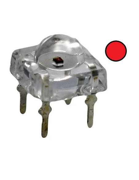 LED PIRAÑA ROJO 5MM TRANSPARENTE