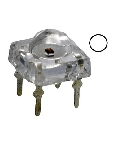 LED PIRAÑA BLANCO 9LM 130º 3V2 TRANSPARENTE