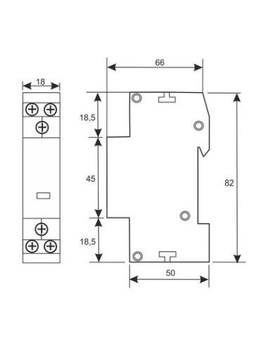 CONTACTOR 230V 20A 2 POLOS N.A