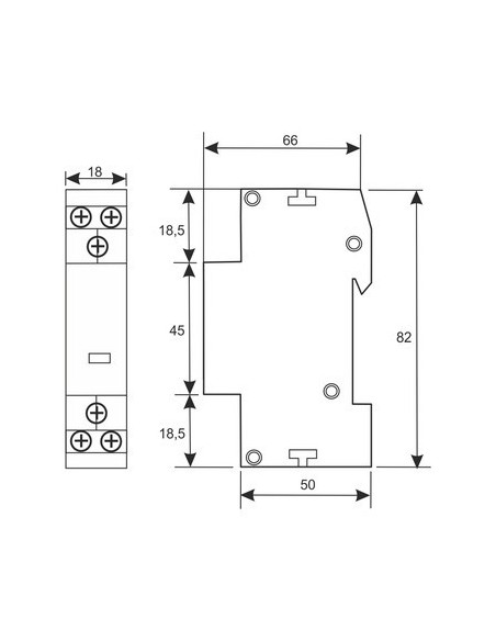 CONTACTOR 230V 20A 2 POLOS N.A