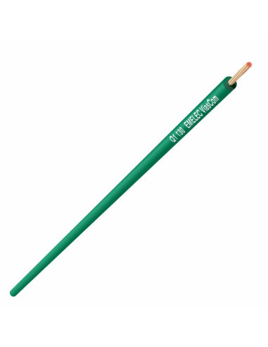 CABLE 1X0.22 mm² VERDE MULTIFILAR FLEXIBLE 250V