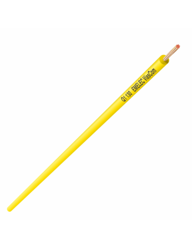 CABLE 1X0.22mm² AMARILLO MULTIFILAR FLEXIBLE 250V