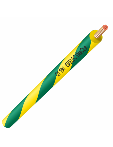 CABLE 1X1.5mm² VERDE/AMARILLO MULTIFILAR FLEXIBLES 450-750V