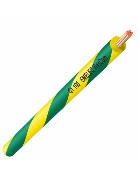 CABLE 1X1.5mm² VERDE/AMARILLO MULTIFILAR FLEXIBLES 450-750V