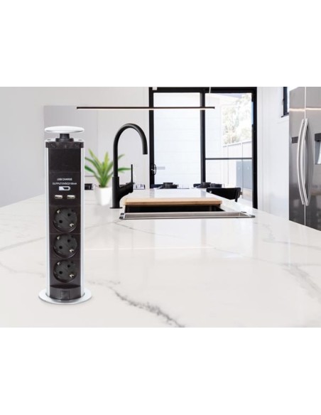 REGLETA OCULTA 3 TOMAS 2XUSB