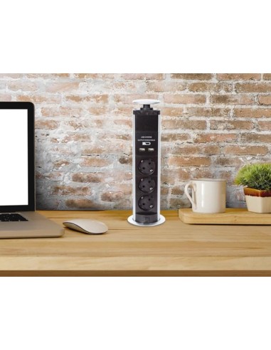 REGLETA OCULTA 3 TOMAS 2XUSB