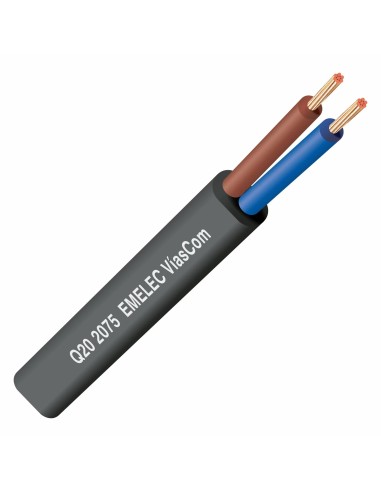 CABLE CORRIENTE 2X0.75mm² NEGRO