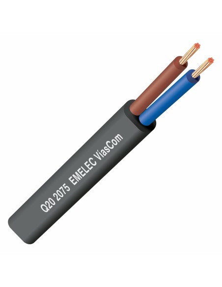 CABLE CORRIENTE 2X0.75mm² NEGRO