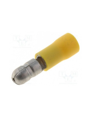 TERMINAL MACHO CILINDRICO AMARILLO 5mm