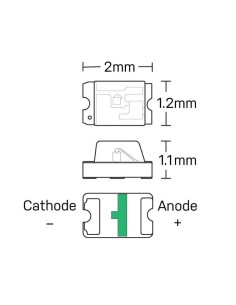 LED SMD 0805 BLANCO CALIDO 3.5V 2