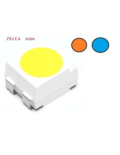 LED AMBAR-AZUL SMD PLCC4 3,5x2,8x1,9mm 2.5V 3.2V 20mA