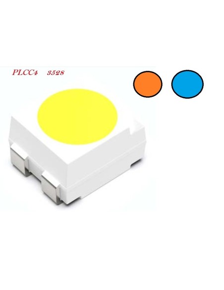 LED AMBAR-AZUL SMD PLCC4 3,5x2,8x1,9mm 2.5V 3.2V 20mA