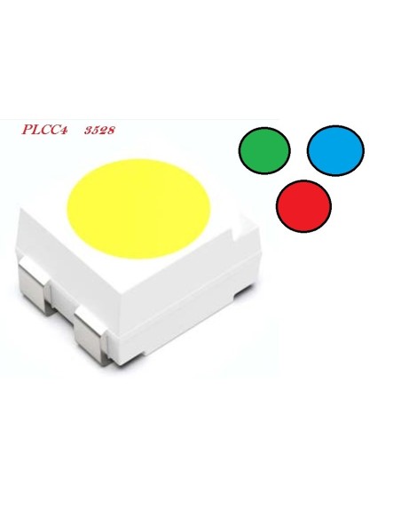 LED RGB SMD PLCC4 3,5x2,8x1,9mm 2.2V 3.3V 3.2V 20mA