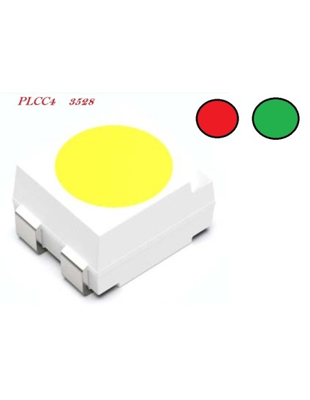 LED ROJO-VERDE SMD PLCC4 3,5x2,8x1,9mm 2.2V 3.3V 20mA