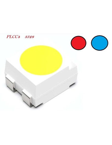 LED ROJO-AZUL SMD PLCC4 3,5x2,8x1,9mm 2.2V 3.2V 20mA