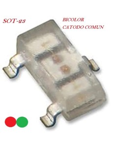 LED SMD BICOLOR SOT-23 ROJO-VERDE CATODO COMUN