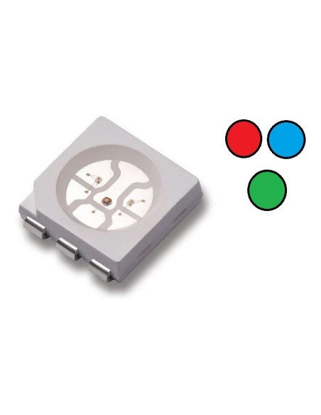 LED RGB SMD 5050 PLCC6 5x5mm INDEPENDIENTES 2.5V 3V 3.3V 5-20mA