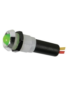 PILOTO LED 5V VERDE CROMADO