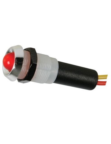 PILOTO LED 5V CROMADO ROJO