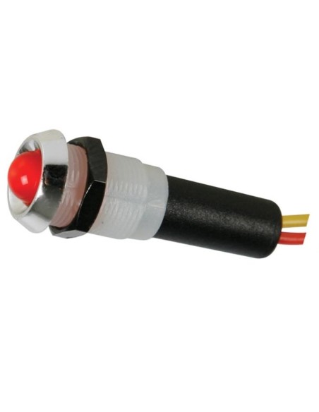 PILOTO LED 5V CROMADO ROJO