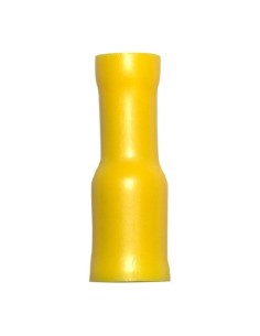TERMINAL HEMBRA CILINDRICO AISLADO 4mm AMARILLO